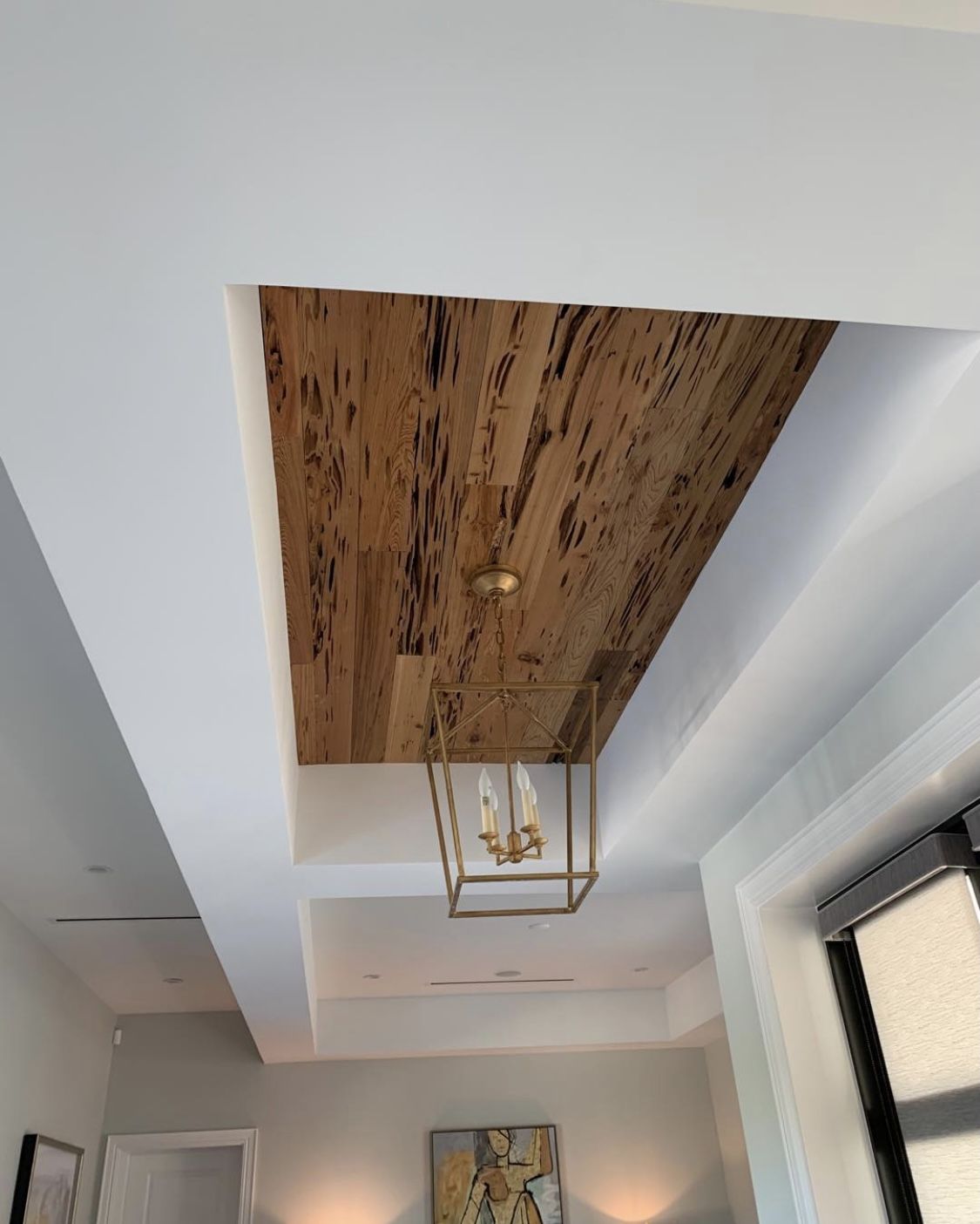 Pecky cypress ceiling